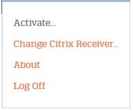 Select "Change Citrix Receiver..."