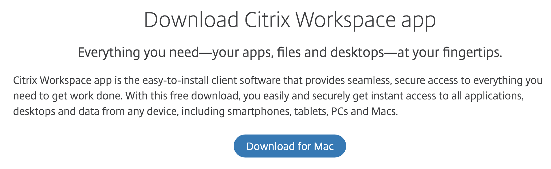 Mac os citrix receiver